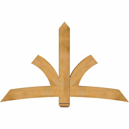 Ekena Millwork Davenport Rough Sawn Timber Gable Bracket, Western Red Cedar, 72"W x 45"H x 6"D x 6"F, 15/12 Pitch GBW072X45X0606DAV00RWR